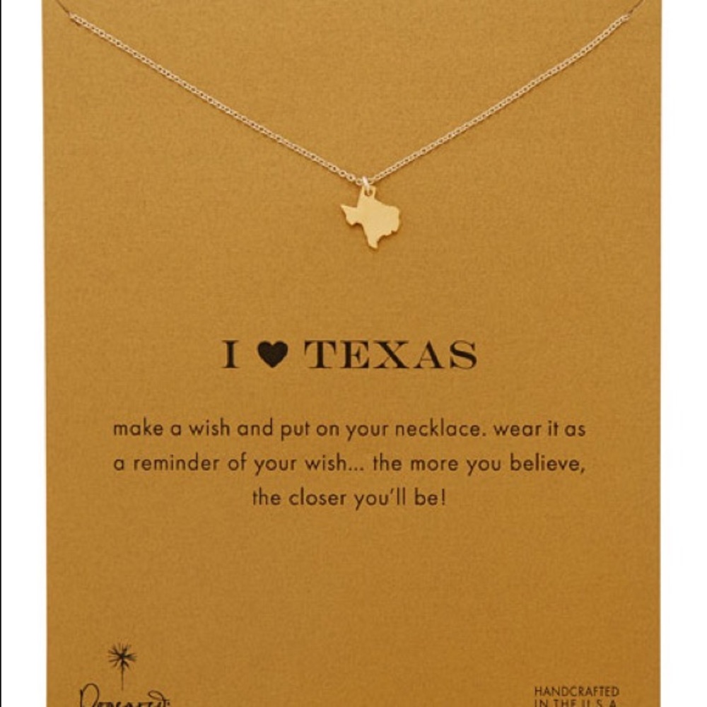 Dogeared Texas gold necklace